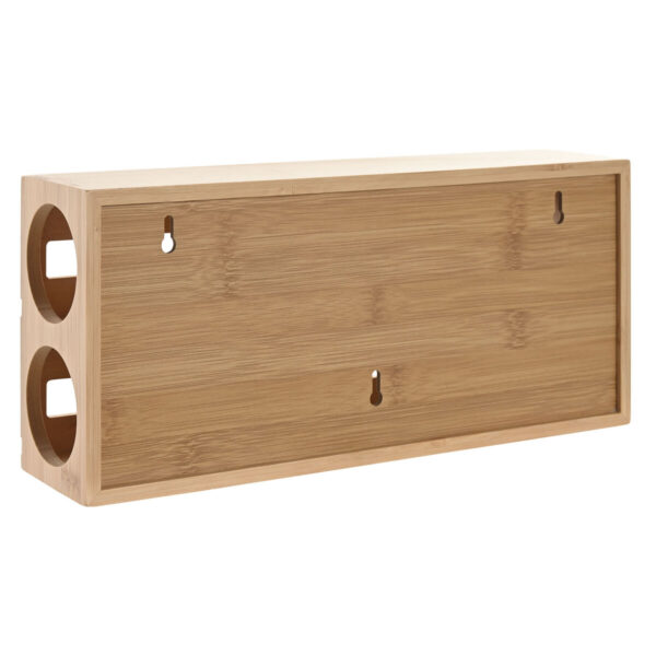 Portarotolo di Carta da Cucina Home ESPRIT Naturale Bambù 33,5 x 7 x 14,5 cm