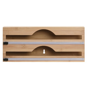 Portarotolo di Carta da Cucina Home ESPRIT Naturale Bambù 33,5 x 7 x 14,5 cm