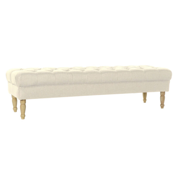 Panca Home ESPRIT Crema Poliestere Legno