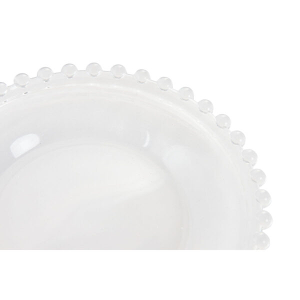 Piatto da pranzo Home ESPRIT Trasparente Cristallo 15,6 x 15,6 x 1,7 cm