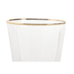 Set di Bicchieri Home ESPRIT Trasparente Dorato Cristallo Con rilievo 350 ml (6 Unità)