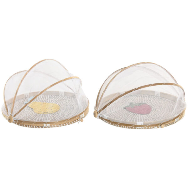 Copripiatti Home ESPRIT Fibra naturale 40 x 40 x 24 cm