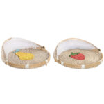 Copripiatti Home ESPRIT Fibra naturale 40 x 40 x 24 cm