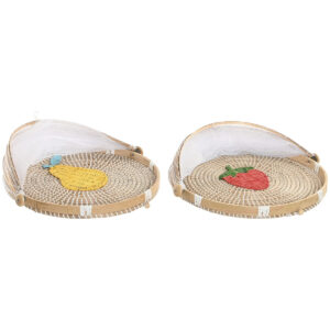 Copripiatti Home ESPRIT Fibra naturale 40 x 40 x 24 cm