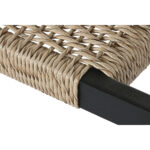 Panca Home ESPRIT Nero Fibra sintetica Fibra teak 120 x 40 x 45 cm