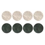 Sottobicchieri Home ESPRIT Verde Beige Marmo 10 x 10 x 5 cm (2 Unità) (4 Unità)