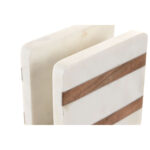 Portatovagliolo Home ESPRIT Bianco Naturale Legno di acacia 12,7 X 7 X 12,7 CM