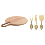 Tagliere Home ESPRIT Dorato Naturale Moderno 30 x 40 x 1,5 cm (4 Pezzi)