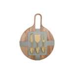 Tagliere Home ESPRIT Dorato Naturale Moderno 30 x 40 x 1,5 cm (4 Pezzi)