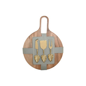 Tagliere Home ESPRIT Dorato Naturale Moderno 30 x 40 x 1,5 cm (4 Pezzi)