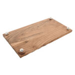 Tagliere Home ESPRIT Bianco Nero Naturale Moderno 20 X 38 X 1,5 CM (4 Pezzi)
