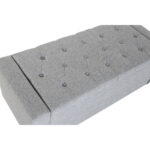Panca Home ESPRIT Grigio chiaro Poliestere Legno 120 X 50 X 42 CM