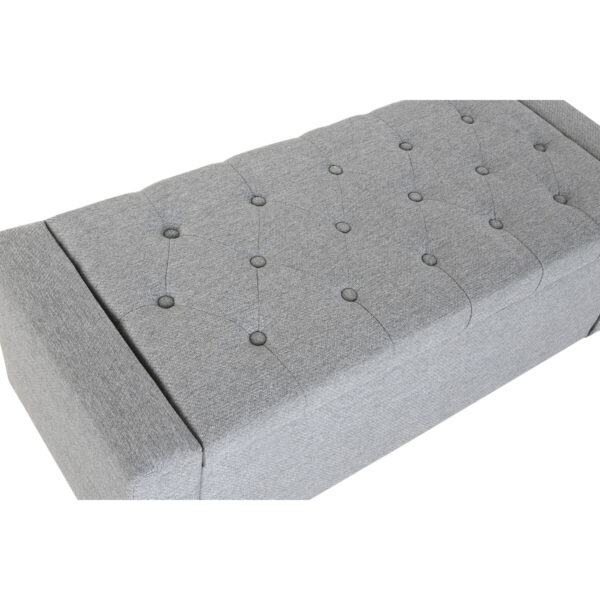 Panca Home ESPRIT Grigio chiaro Poliestere Legno 120 X 50 X 42 CM