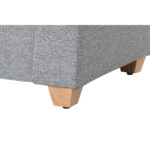 Panca Home ESPRIT Grigio chiaro Poliestere Legno 120 X 50 X 42 CM