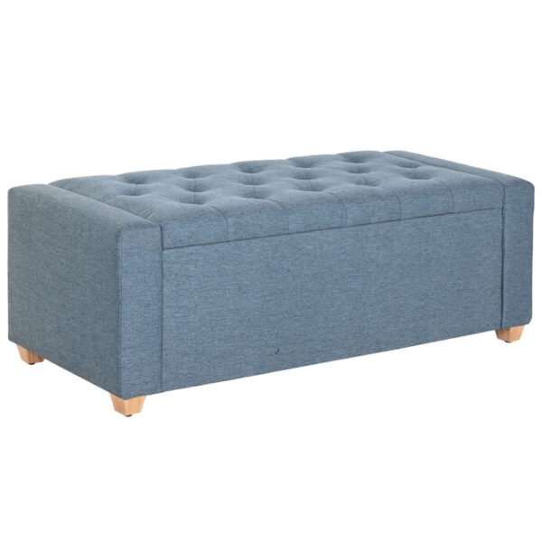 Panca Home ESPRIT Azzurro Poliestere Legno 120 X 50 X 42 CM