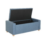 Panca Home ESPRIT Azzurro Poliestere Legno 120 X 50 X 42 CM