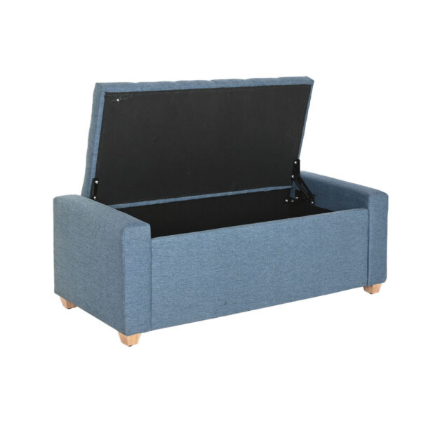 Panca Home ESPRIT Azzurro Poliestere Legno 120 X 50 X 42 CM