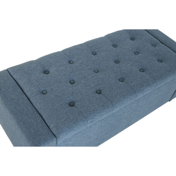 Panca Home ESPRIT Azzurro Poliestere Legno 120 X 50 X 42 CM