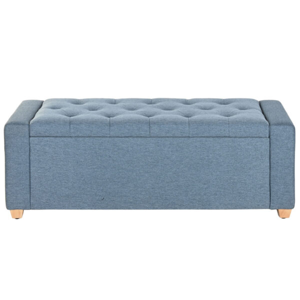 Panca Home ESPRIT Azzurro Poliestere Legno 120 X 50 X 42 CM