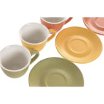 Set di 6 Tazze con Piatto Home ESPRIT Multicolore Porcellana 100 ml