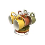 Set di 6 Tazze con Piatto Home ESPRIT Multicolore Porcellana 100 ml