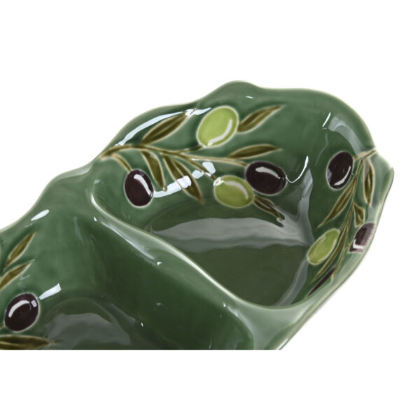 Ciotola Home ESPRIT Verde Gres Cottage Con rilievo