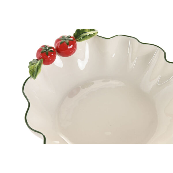 Insalatiera Home ESPRIT Bianco Rosso Verde Gres