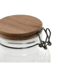 Set di 3 Barattoli Home ESPRIT Trasparente Naturale 950 ml 1,2 L 3 Pezzi