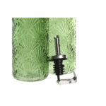 Set olio e aceto Home ESPRIT Verde Metallo Alluminio Cristallo ABS Moderno 500 ml 14 X 7,4 X 32 CM