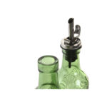 Set olio e aceto Home ESPRIT Verde Metallo Alluminio Cristallo ABS Moderno 500 ml 14 X 7,4 X 32 CM