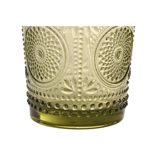 Set di Bicchieri Home ESPRIT Verde Cristallo Con rilievo 310 ml (6 Unità)