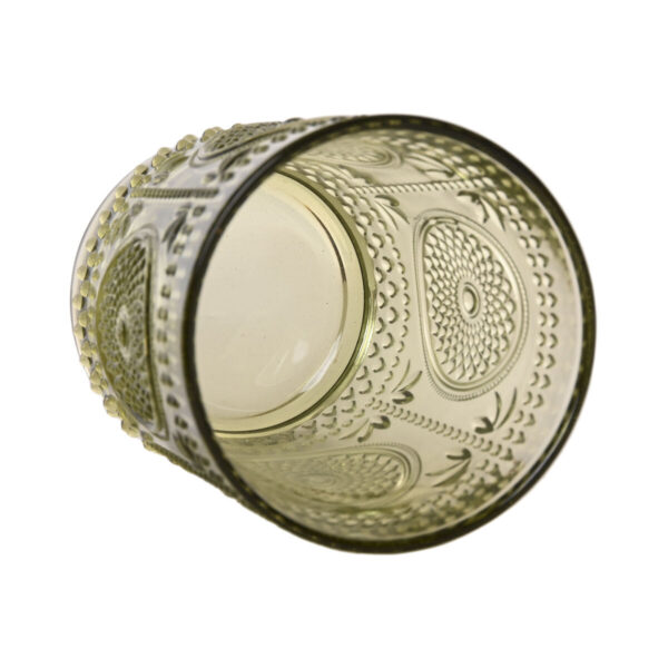 Set di Bicchieri Home ESPRIT Verde Cristallo Con rilievo 310 ml (6 Unità)