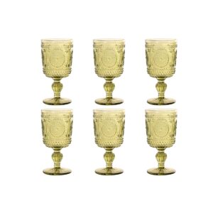 Set di Bicchieri Home ESPRIT Verde Cristallo 265 ml (6 Unità)