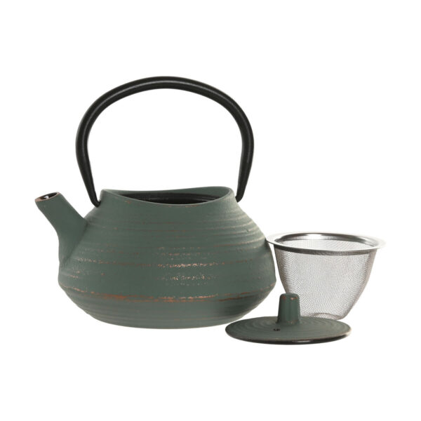 Teiera Home ESPRIT Verde Arancio Acciaio inossidabile Ferro 400 ml (2 Unità)