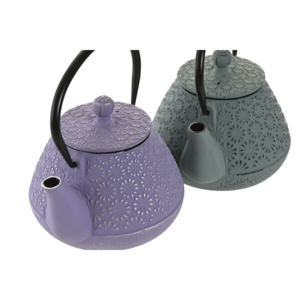 Teiera Home ESPRIT Verde Acciaio inossidabile Ferro 600 ml (2 Unità)