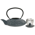 Teiera Home ESPRIT Azzurro Bianco Acciaio inossidabile Ferro 800 ml (2 Unità)