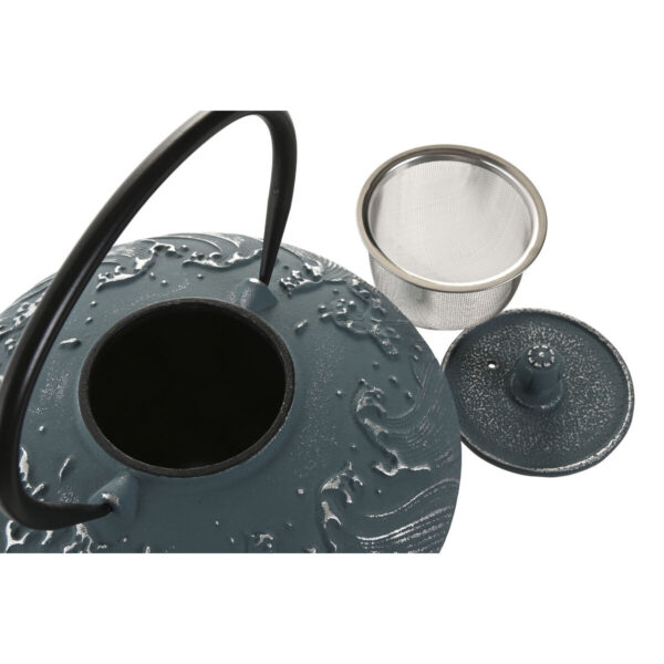 Teiera Home ESPRIT Azzurro Bianco Acciaio inossidabile Ferro 800 ml (2 Unità)