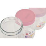 Set di 3 Barattoli Home ESPRIT Rosa Lilla Moderno 1 L 1,5 L 3 Pezzi
