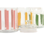 Set di 3 Barattoli Home ESPRIT Multicolore Righe Moderno 1 L 1,2 L 3 Pezzi