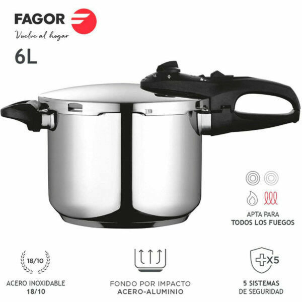 Pentola Express Fagor DUO 6L RAPID Acciaio inossidabile 18/10 6 L