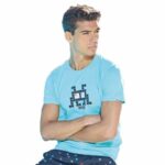 Maglia a Maniche Corte Uomo Alphaventure Alphadventure Budai Blu cielo