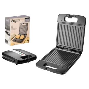 Tostiera Grill Argon Nero Acciaio 1400 W