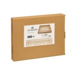 Set di Vassoi Gift Decor Marrone Trasparente Legno Vetro Quadrato 2 Pezzi