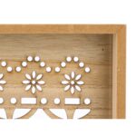 Set di Vassoi Gift Decor Marrone Trasparente Legno Vetro Cerchi 2 Pezzi