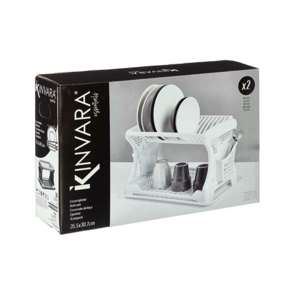 Scolapiatti da Lavandino Kinvara Bianco 47,5 x 30 x 27,5 cm