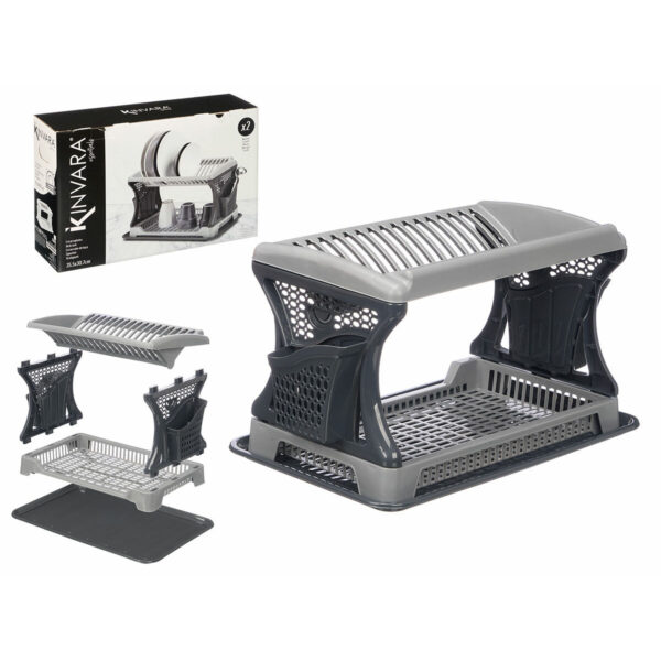 Scolapiatti da Lavandino Kinvara Grigio 47,5 x 30 x 27,5 cm