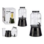 Caraffa in Vetro Trasparente Vivalto Nero Trasparente Metallo Cristallo Plastica 3,8 L Refrigeratore