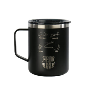 Tazza Thermos con Coperchio F.C. Barcelona Blu Marino Acciaio inossidabile