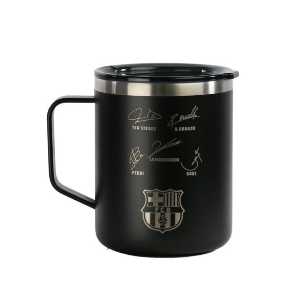 Tazza Thermos con Coperchio F.C. Barcelona Blu Marino Acciaio inossidabile