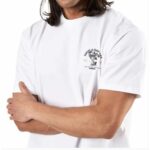 Maglia a Maniche Corte Uomo Snatch & Clash Day Off Bianco